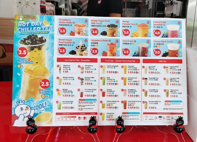 Mixue Menu Bedok